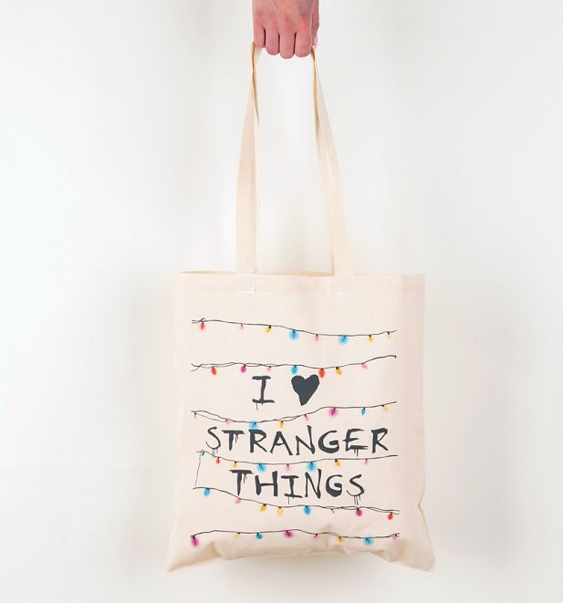 I Heart Stranger Things Inspired Tote Bag I Heart Stranger Things Inspired Tote Bag