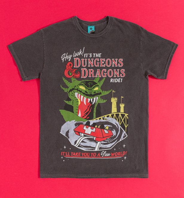 It's The Dungeons And Dragons Ride Vintage Wash Charcoal T-Shirt It's The Dungeons And Dragons Ride Vintage Wash Charcoal T-Shirt