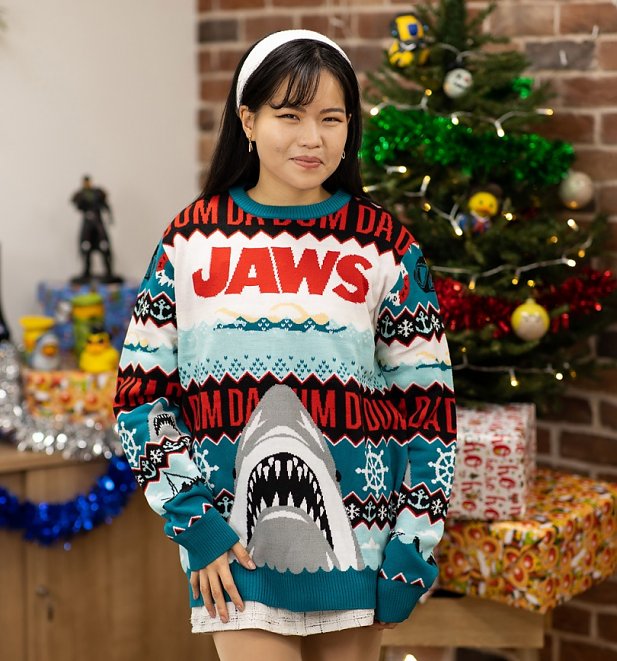 Jaws Fairisle Knitted Christmas Jumper Jaws Fairisle Knitted Christmas Jumper