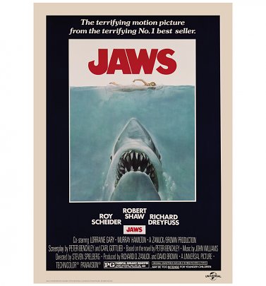 Jaws Movie Poster 11.7" x 16.5" Art Print Jaws Movie Poster 11.7" x 16.5" Art Print