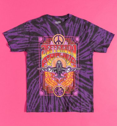 Jefferson Airplane Live In San Francisco Purple Tie Dye T-Shirt