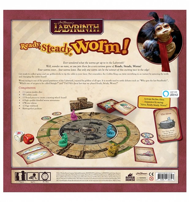 Jim Henson's Labyrinth Ready Steady Worm Board Game from Riverhorse