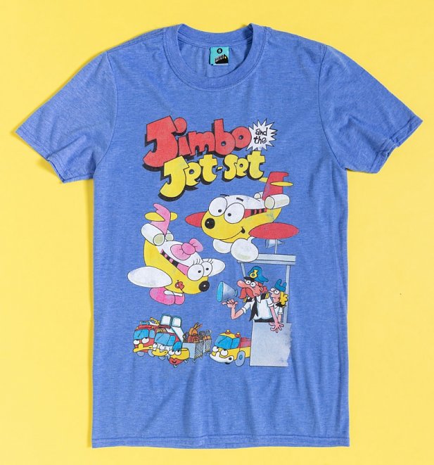 Jimbo And The Jet Set Airport Blue Marl T-Shirt Jimbo And The Jet Set Airport Blue Marl T-Shirt
