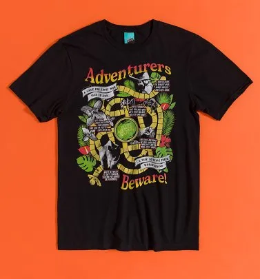 Jumanji Inspired Adventurers Beware Black T-Shirt