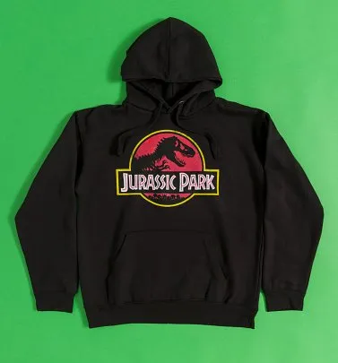 Jurassic Park Classic Logo Black Hoodie