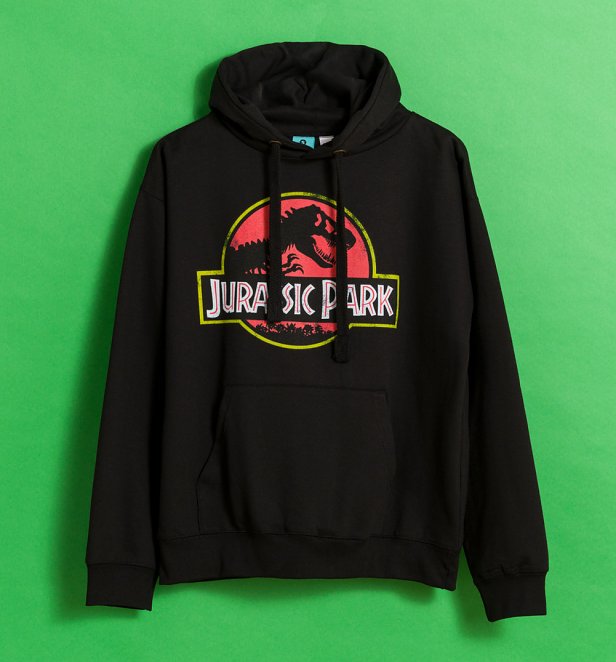 Jurassic Park Classic Logo Black Hoodie Jurassic Park Classic Logo Black Hoodie