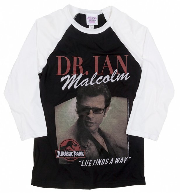 Jurassic Park Dr Ian Malcolm Baseball T-Shirt Jurassic Park Dr Ian Malcolm Baseball T-Shirt