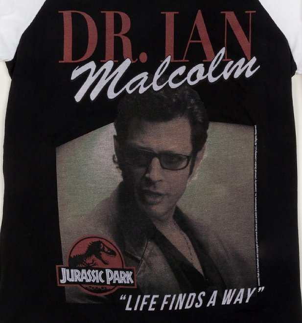 Jurassic Park Dr Ian Malcolm Baseball T-Shirt Jurassic Park Dr Ian Malcolm Baseball T-Shirt