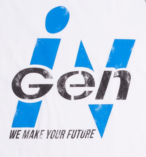 White And Grey Jurassic Park Inspired InGen Logo Raglan Baseball T-Shirt White And Grey Jurassic Park Inspired InGen Logo Raglan Baseball T-Shirt