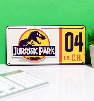 Jurassic Park Numberplate Tin Sign Jurassic Park Numberplate Tin Sign