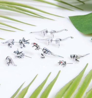 Jurassic Park Set Of 3 Dinosaur Stud Earrings Jurassic Park Set Of 3 Dinosaur Stud Earrings