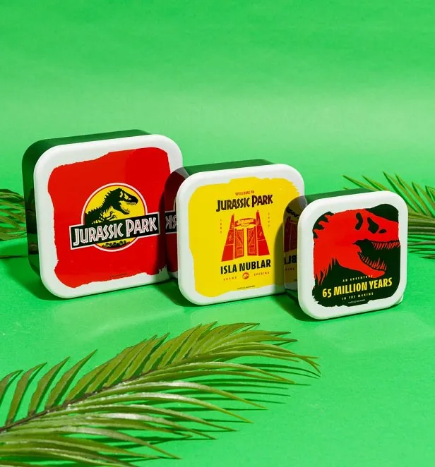 Jurassic Park Set Of Three Snack Boxes