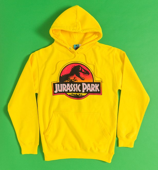 Jurassic Park Sunset Logo Yellow Hoodie 0659