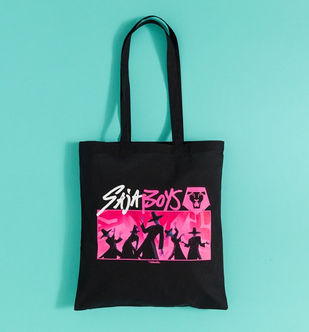 KPop Demon Hunters Saja Boys Black Tote Bag