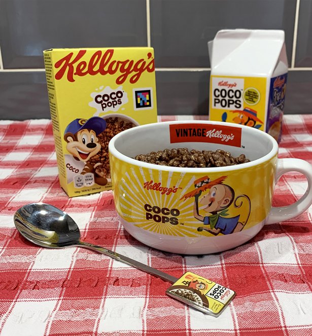 Kelloggs Coco Pops Bowl Mug & Spoon Kelloggs Coco Pops Bowl Mug & Spoon