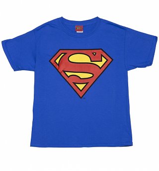 Kids Blue DC Comics Superman Logo T-Shirt Kids Blue DC Comics Superman Logo T-Shirt
