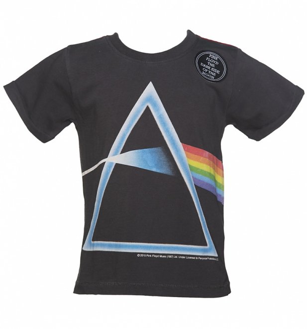 Kids Charcoal Pink Floyd Dark Side Of The Moon Rolled Sleeve T-Shirt from Amplified Kids Kids Charcoal Pink Floyd Dark Side Of The Moon Rolled Sleeve T-Shirt from Amplified Kids