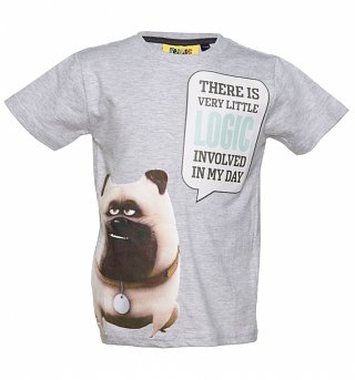 Kids Grey Marl The Secret Life Of Pets Mel Speech Bubble T-Shirt Kids Grey Marl The Secret Life Of Pets Mel Speech Bubble T-Shirt