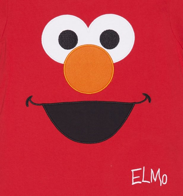 Kids Red Sesame Street Elmo Face T-Shirt from Fabric Flavours Kids Red Sesame Street Elmo Face T-Shirt from Fabric Flavours