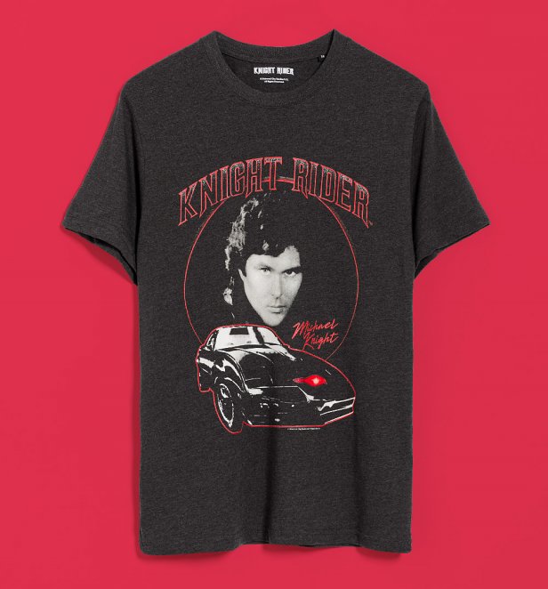 Knight Rider Michael And Kitt Black T-Shirt Knight Rider Michael And Kitt Black T-Shirt