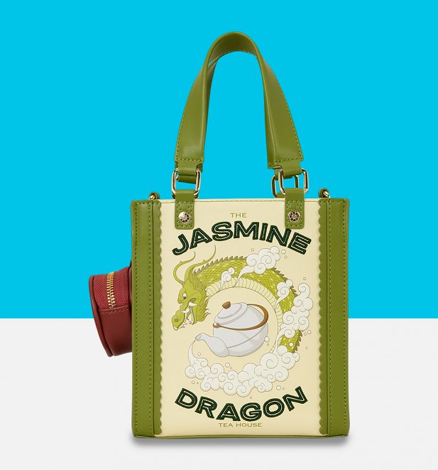 Loungefly Avatar: The Last Airbender Jasmine Dragon Tote Crossbody Bag with Coin Bag Loungefly Avatar: The Last Airbender Jasmine Dragon Tote Crossbody Bag with Coin Bag