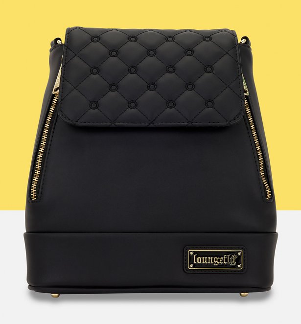 Loungefly Black Pin Trader Convertible Mini Backpack Loungefly Black Pin Trader Convertible Mini Backpack