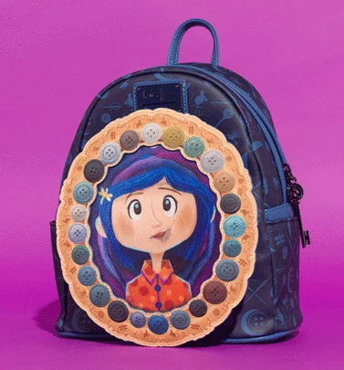Loungefly Coraline Button Portrait Mini Backpack