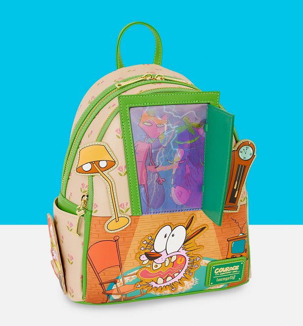 Loungefly Courage the Cowardly Dog Lenticular Mini Backpack
