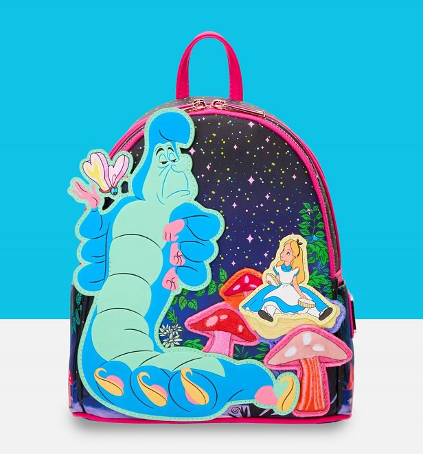 Loungefly Disney Alice In Wonderland Neon Caterpillar Mini Backpack Loungefly Disney Alice In Wonderland Neon Caterpillar Mini Backpack