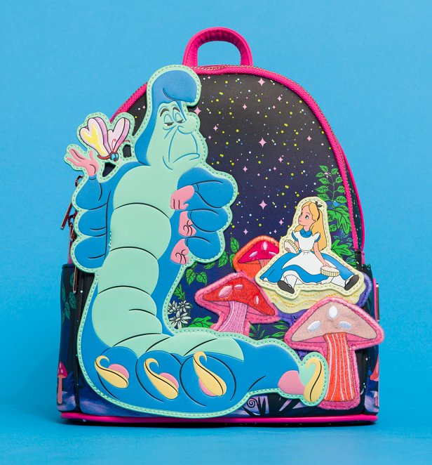 Loungefly Disney Alice In Wonderland Neon Caterpillar Mini Backpack Loungefly Disney Alice In Wonderland Neon Caterpillar Mini Backpack