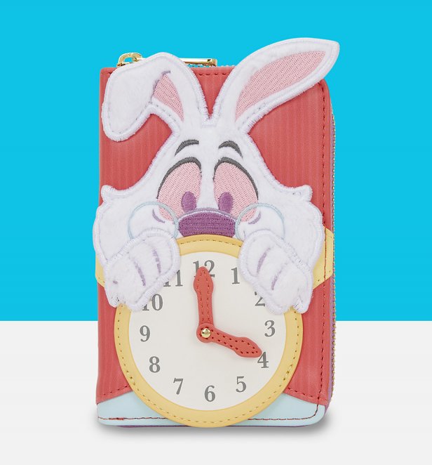 Loungefly Disney Alice In Wonderland White Rabbit Zip Around Wallet