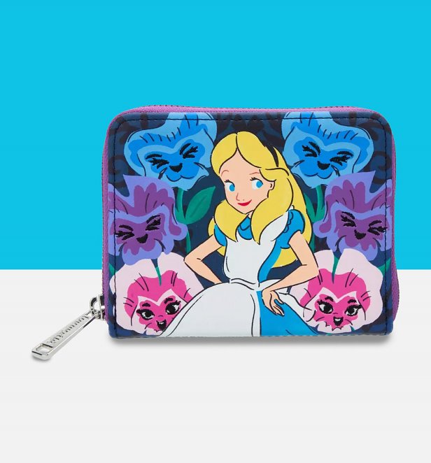 Loungefly Disney Alice in Wonderland Alice & Flowers Zip Wallet