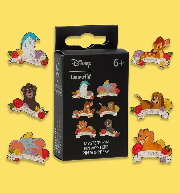 Loungefly Disney Animals Tattoo Style Mystery Box Pin