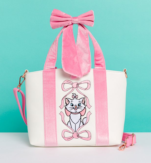 Loungefly Disney Aristocats Marie Velvet Bow Tote Bag
