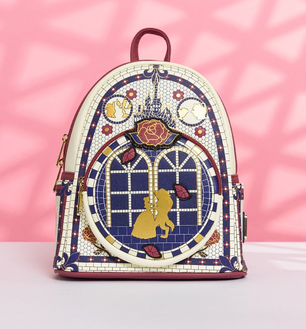 Loungefly Disney Beauty and the Beast Tile Mini Backpack Loungefly Disney Beauty and the Beast Tile Mini Backpack