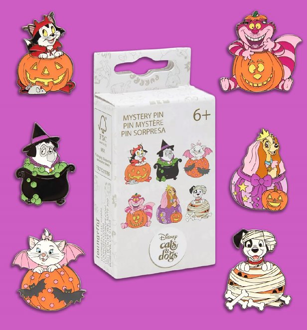 Loungefly Disney Cats and Dogs Halloween Mystery Box Pin Loungefly Disney Cats and Dogs Halloween Mystery Box Pin