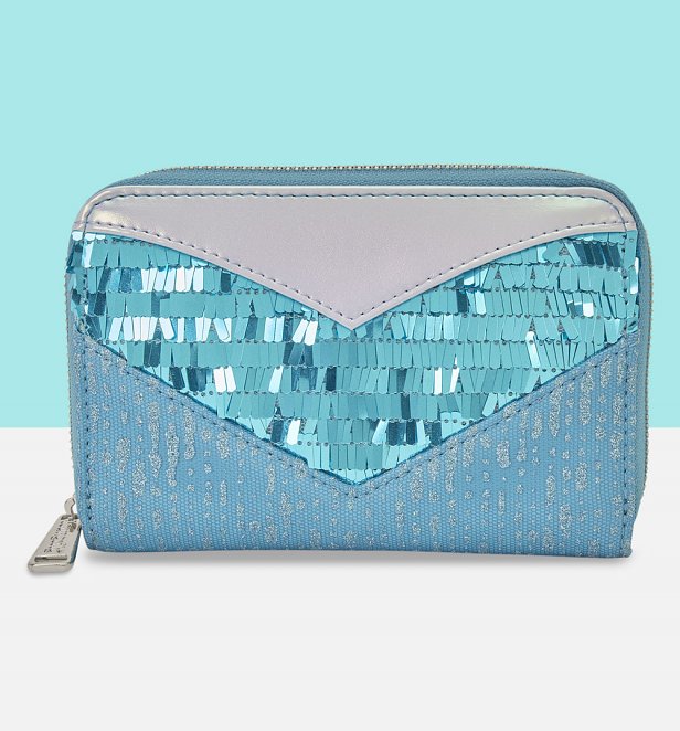 Loungefly Disney Frozen Elsa Glitter Sequin Zip Around Wallet Loungefly Disney Frozen Elsa Glitter Sequin Zip Around Wallet