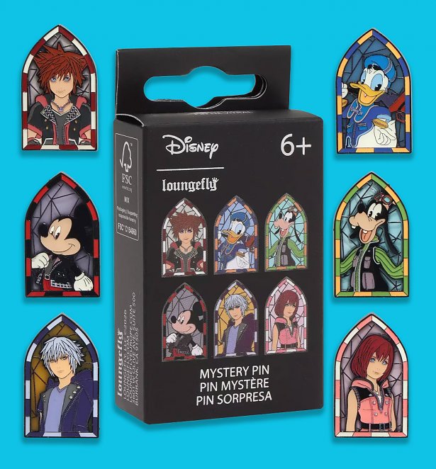 Loungefly Disney Kingdom Hearts Stained Glass Mystery Box Pin Loungefly Disney Kingdom Hearts Stained Glass Mystery Box Pin