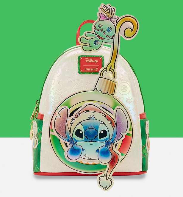 Loungefly Disney Lilo And Stitch Holiday Mini Backpack
