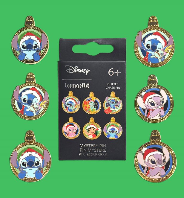 Loungefly Disney Lilo And Stitch Holiday Ornaments Mystery Box Pin