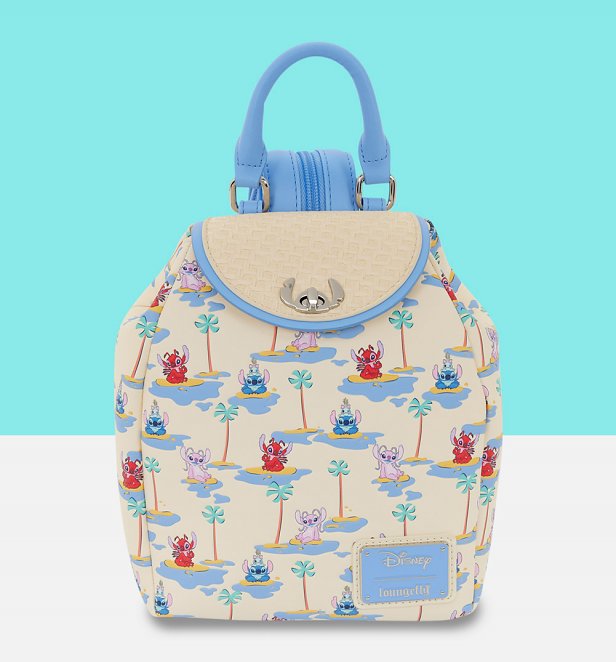 Loungefly Disney Lilo & Stitch Angel, Stitch And Leroy Micro Mini Backpack