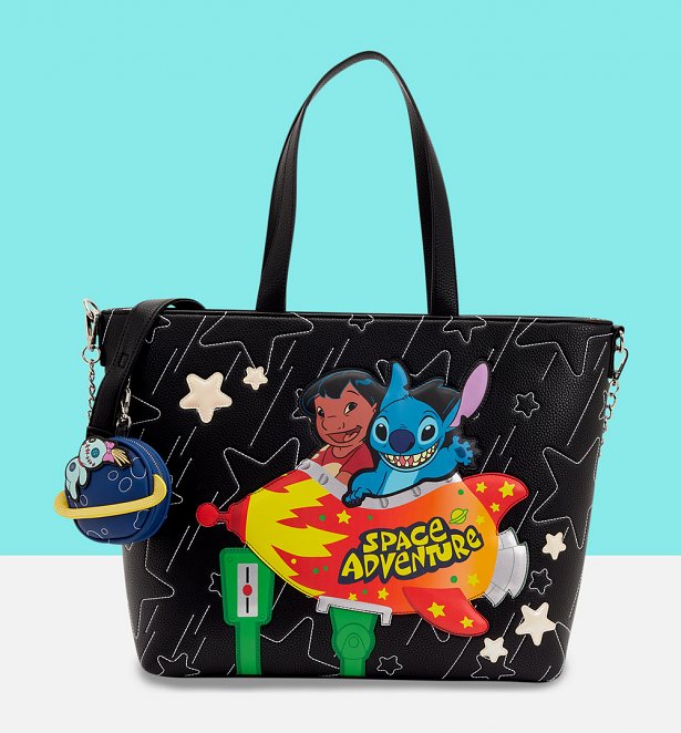 Loungefly Disney Lilo & Stitch Space Adventure Tote Crossbody Bag