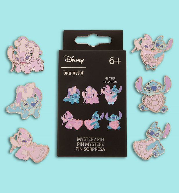 Loungefly Disney Lilo & Stitch Angel Hearts Mystery Box Pin