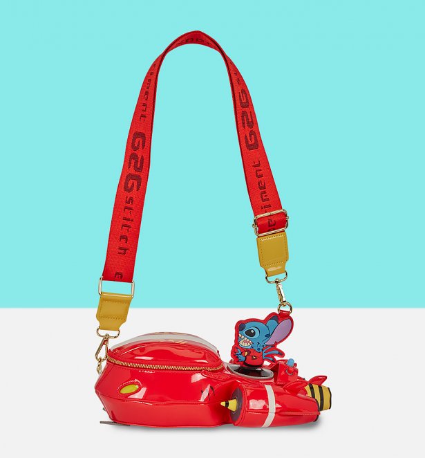 Loungefly Disney Lilo and Stitch Stitch Ship Figural Crossbody Bag Loungefly Disney Lilo and Stitch Stitch Ship Figural Crossbody Bag