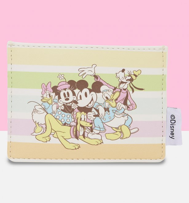 Loungefly Disney Mickey And Friends Rainbow Stripes Card Holder