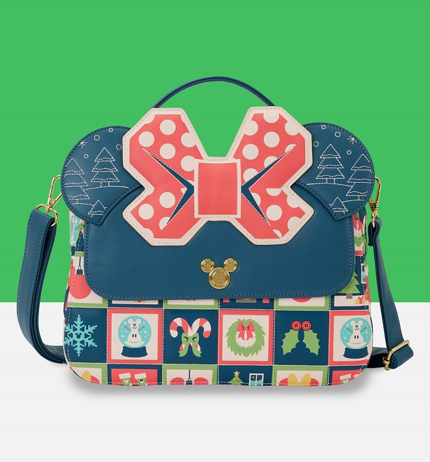 Loungefly Disney Mickey And Minnie Holiday Crossbody Bag Loungefly Disney Mickey And Minnie Holiday Crossbody Bag