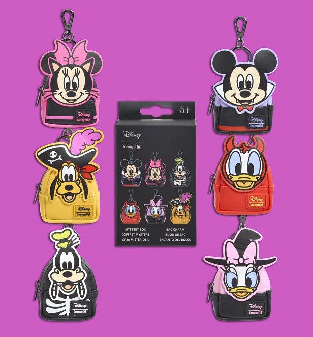 Loungefly Disney Mickey and Friends Halloween Mini Backpack Mystery Charms