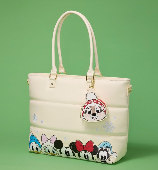 Loungefly Disney Mickey and Friends Puff Quilt Tote Bag