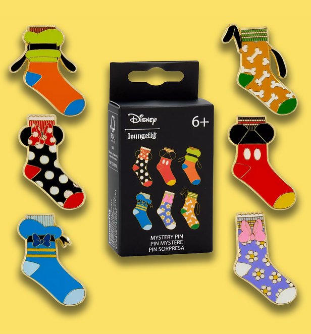 Loungefly Disney Mickey and Friends Socks Blind Box Enamel Mystery Box Pin