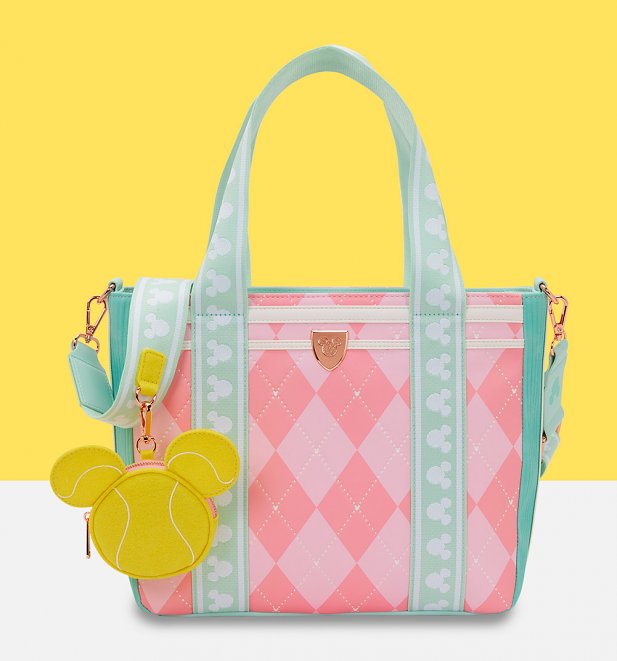 Loungefly Disney Mickey & Friends Tennis Tote Bag With Coin Bag